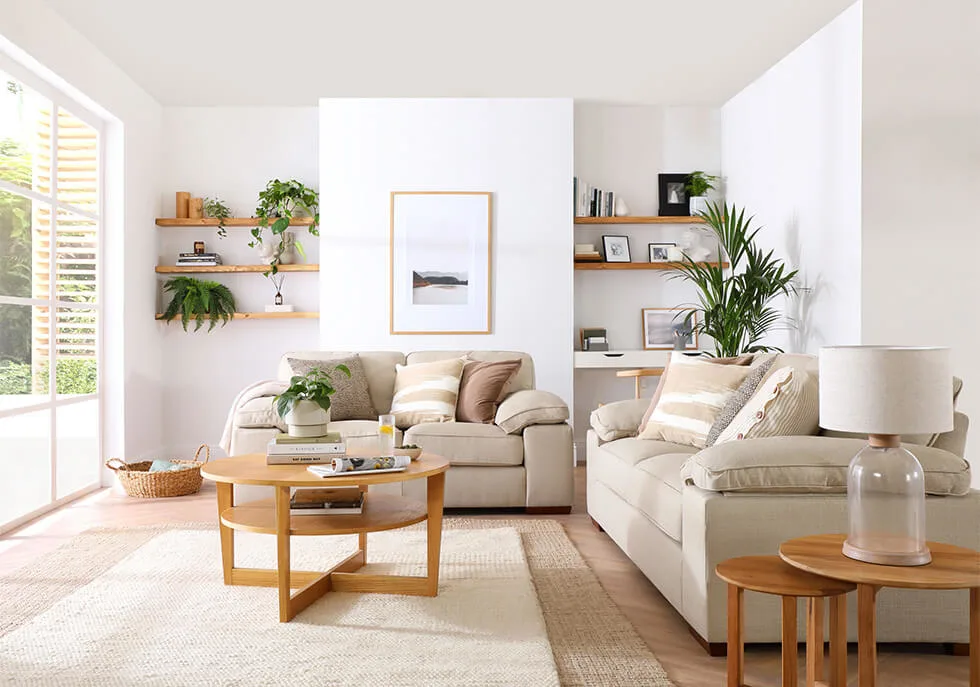 Cozy Neutral Living Room and Comfy Aesthetic