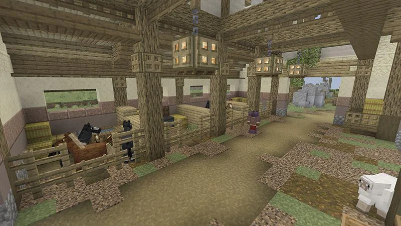 Minecraft Barn Inside and Interior Design
