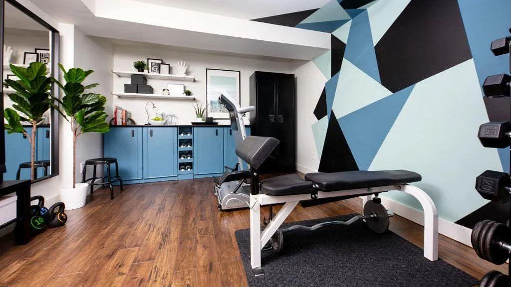 Home Gym Built In Storage and Furniture